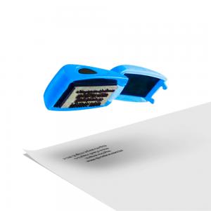 Carimbo Colop Stamp Mouse 20 Plástico 1,4x3,8 cm 1x0 Sem Revestimento Personalizado / Azul 