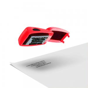 Carimbo Colop Stamp Mouse 20 Plástico 1,4x3,8 cm 1x0 Sem Revestimento Personalizado / Vermelho 