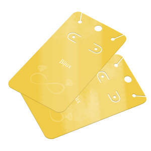 Cartela para Bijuteria Papel Cartão 250g/m² 4,8x8,8 cm 4x4 Verniz Total Brilho Frente Corte e Vinco / Faca Padrão 