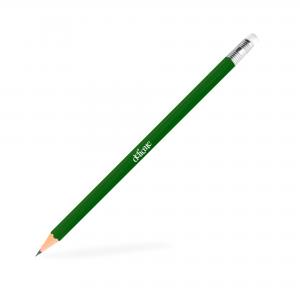 Lápis com Borracha Madeira Resinada 0,5x5 cm 4x0 Sem Revestimento Verde 