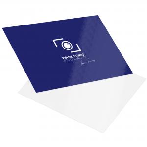 Postal Papel Cartão 300g/m² 21x29,7 cm 4x0 Verniz Total Brilho Frente Corte Reto 