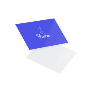 Postal Papel Cartão 300g/m² 10,5x14,8 cm 4x0 Verniz Total Brilho Frente Corte Reto 