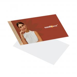 Postal Papel Cartão 300g/m² 9,8x17,8 cm 4x0 Sem Revestimento Corte Reto 