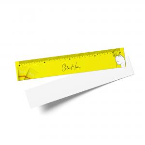 Régua Papel Cartão 250g/m² 4,8x16,1 cm 4x0 Verniz Total Brilho Frente Corte Reto 