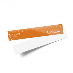 Régua Papel Cartão 250g/m² 4,8x31,1 cm 4x0 Verniz Total Brilho Frente Corte Reto 
